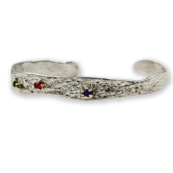 Raw Bangle med Sten Armbånd