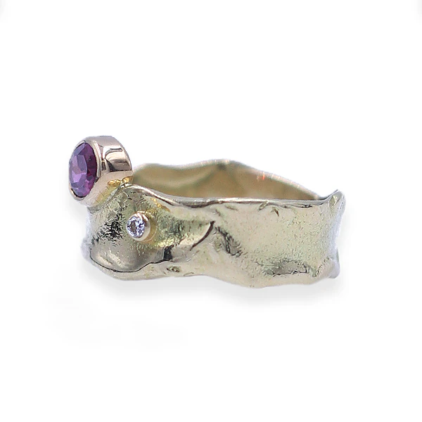 Lava Granat og Diamond Ring - Image 2